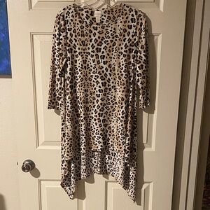 Chico's Animal Print Hi-Lo Tunic Top